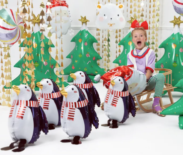 Preview: XL Walking Balloon - Pinguin  - 52cm x 45cm